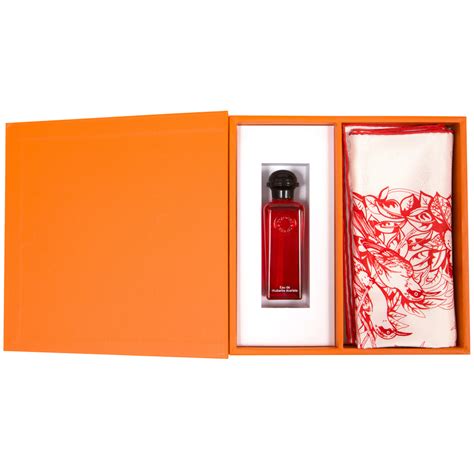 hermes gift box perfume|hermès rhubarb gift set.